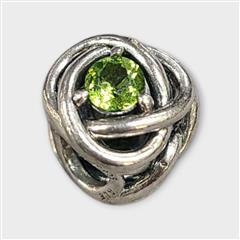 Authentic Pandora Spring Green Eternity Circle Charm - August